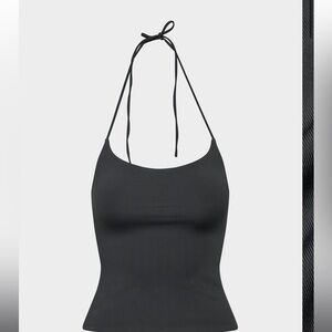 Black Halter Neck Women's Top